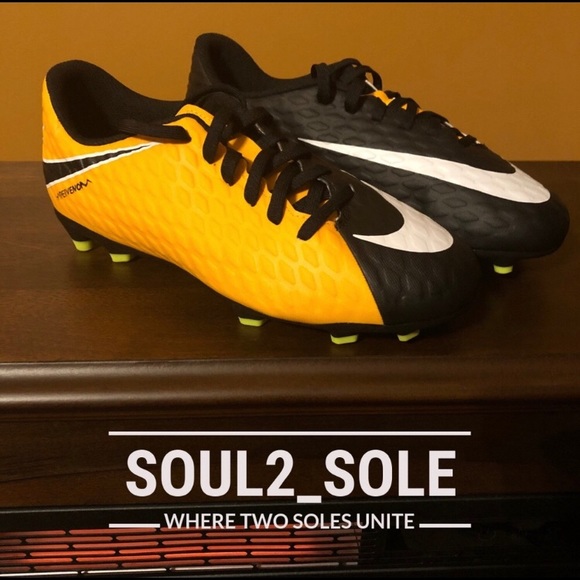 Nike Hypervenom Phade III Sz 4.5Y Soccer Black - Picture 2 of 6